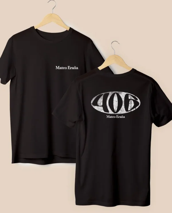 Mateo Eraña - Camiseta Negra "406" - Imagen 2