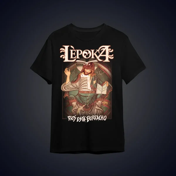 Lèpoka - Camiseta "Dios está borraco" Fullfront