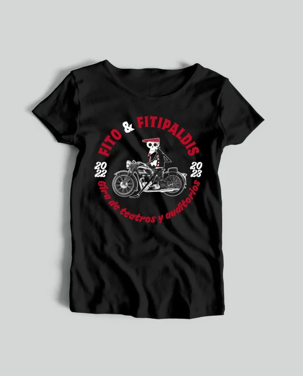 Fito&Fitipaldis - Camiseta "Gira Teatros y Auditorios" Mujer - Negra