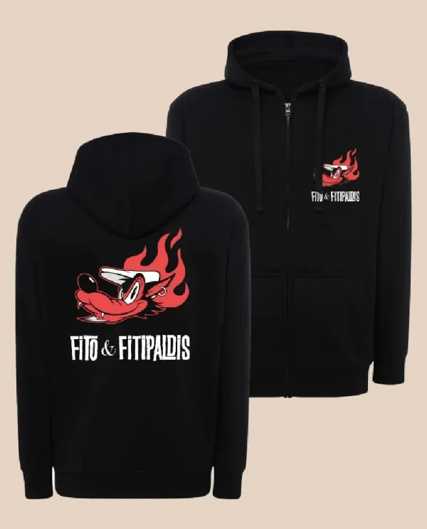 Fito&Fitipaldis - Sudadera "Lobo" Adulto - Negra