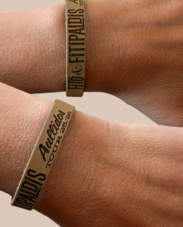 fitoyfitipaldis pulsera de cuero marron