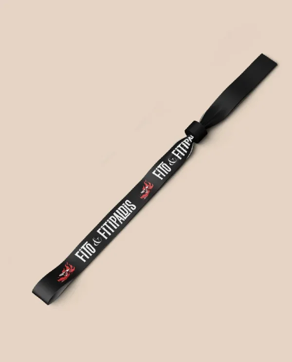 Fito&Fitipaldis - Pulsera de tela "Lobo" Negra