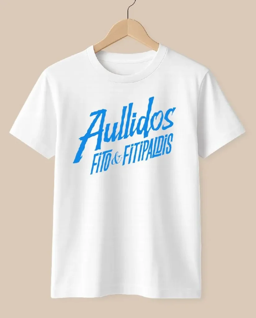 camiseta blanca fito y fitipaldis aullidos merchandising oficial