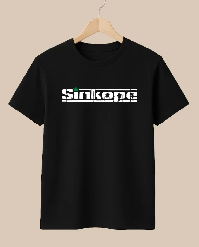camiseta negra logo Sínkope merchandising oficial