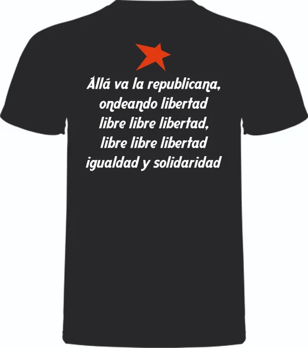 camiseta republicana reincidentes negra trasera merchandising oficial