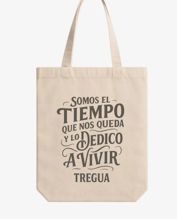 tote crema vivir treguarock merchandising oficial