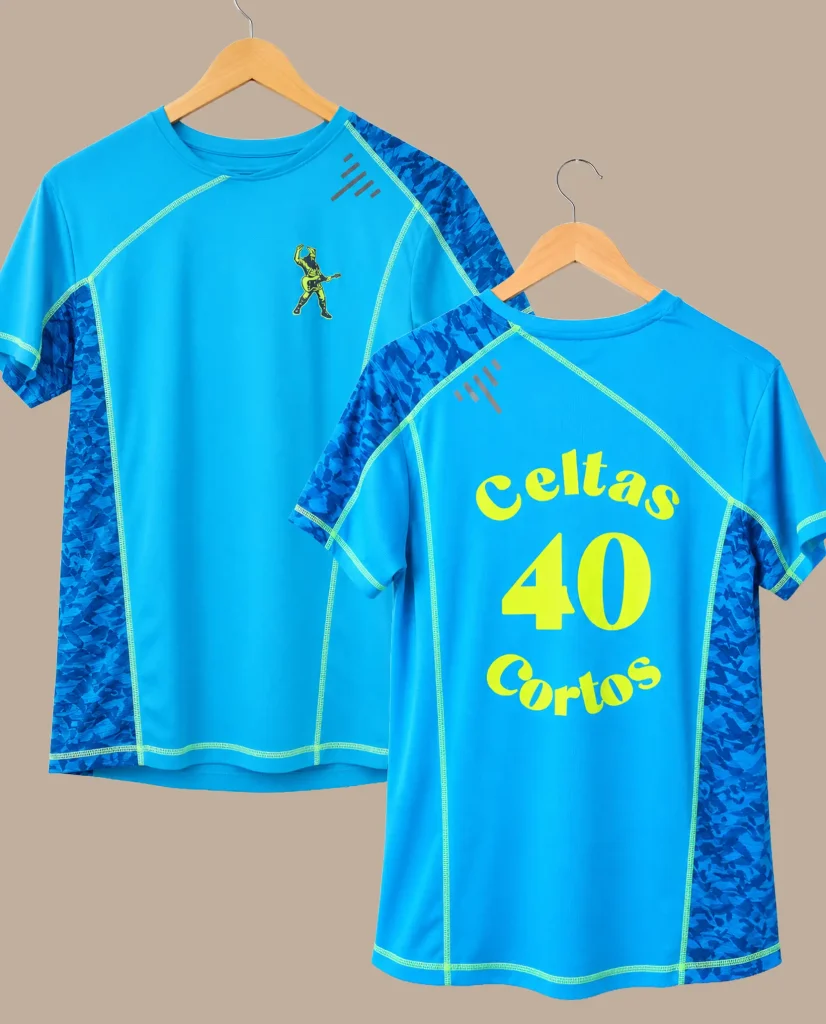 camiseta técnica celtas cortos azul merchandising oficial medicine music