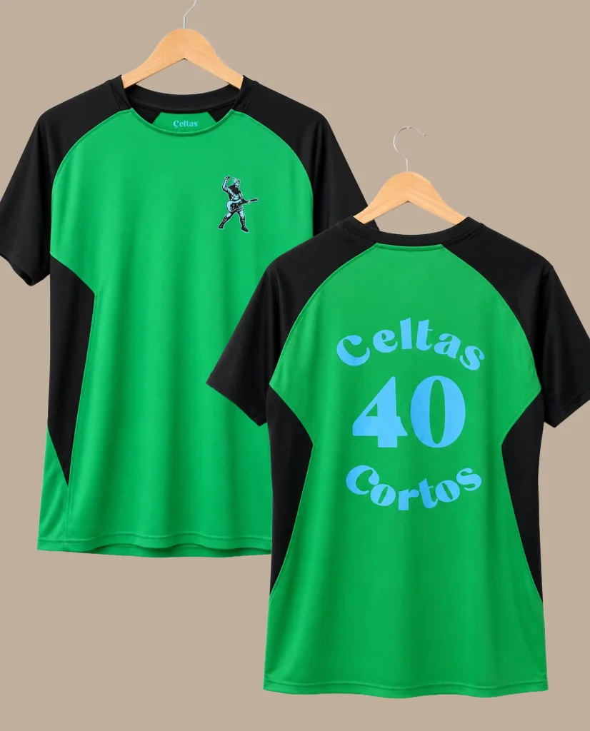 camiseta técnica celtas cortos verde merchandising oficial medicine music
