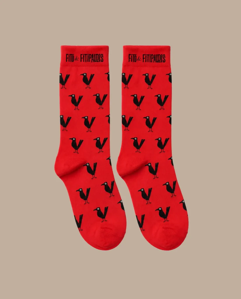 calcetines fito y fitipaldis modelo cuervo rojos merchandising oficial medicine music